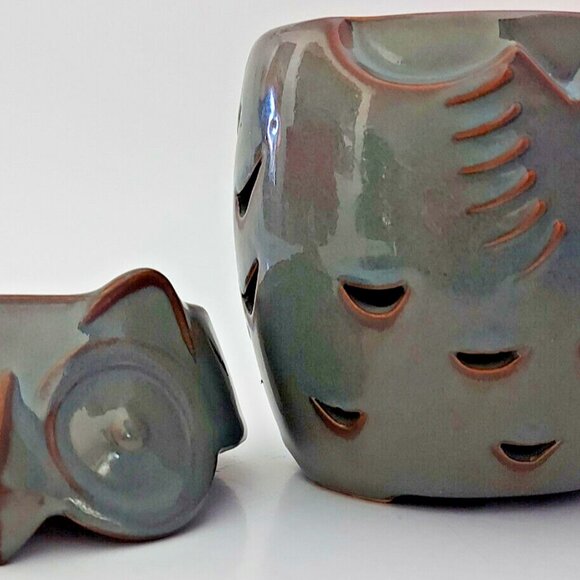 PARTYLITE CERAMIC OWL Scented Candle Wax Warmer ELECTRIC Excellent Cond unused - Picture 3 of 7